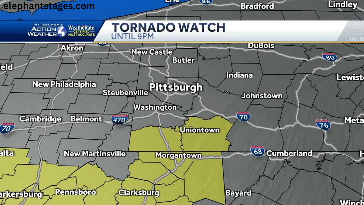 tornado watch issued for western pennsylvania counties.